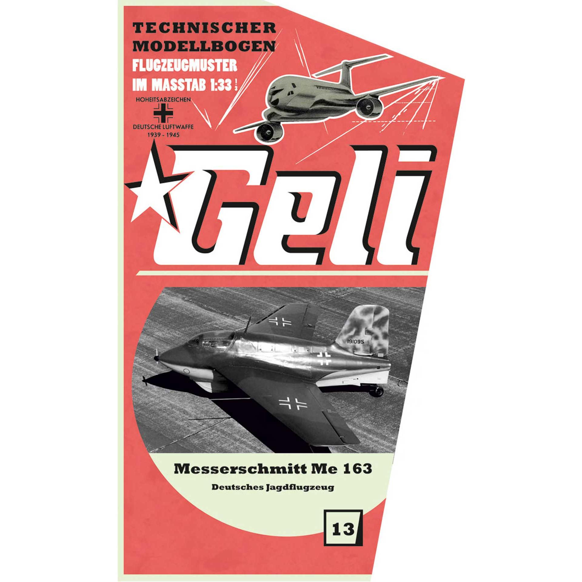 Geli messerschmitt me 163 kartonmodell