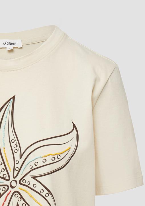 Produktbild S.Oliver T-Shirt Jersey-T-Shirt mit Frontprint und Schmuckperlen (38)