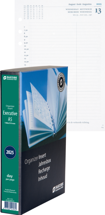 Produktbild Succes A5 Jahresinhalt komplett Januar - Dezember (A5, Deutsch, Englisch, Italienisch, Französisch)