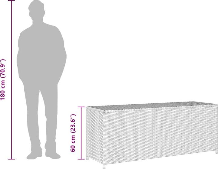 Actual product image vidaXL Garten-Aufbewahrungsbox