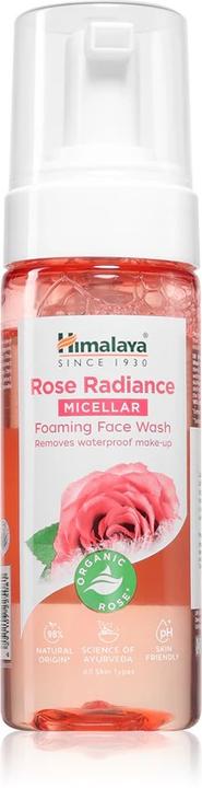 Actual product image Himalaya Rose Radiance Micellar Foaming Face Wash rozświetlająca pianka do mycia twarzy z organiczną (Cleansing Foam, 150 ml)