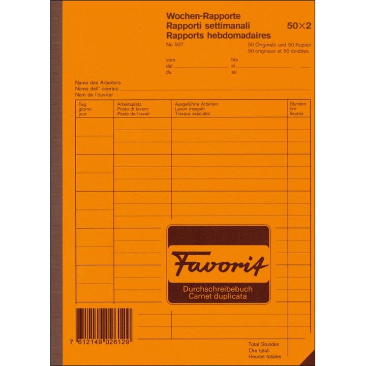 Produktbild Favorit Wochen-Rapporte