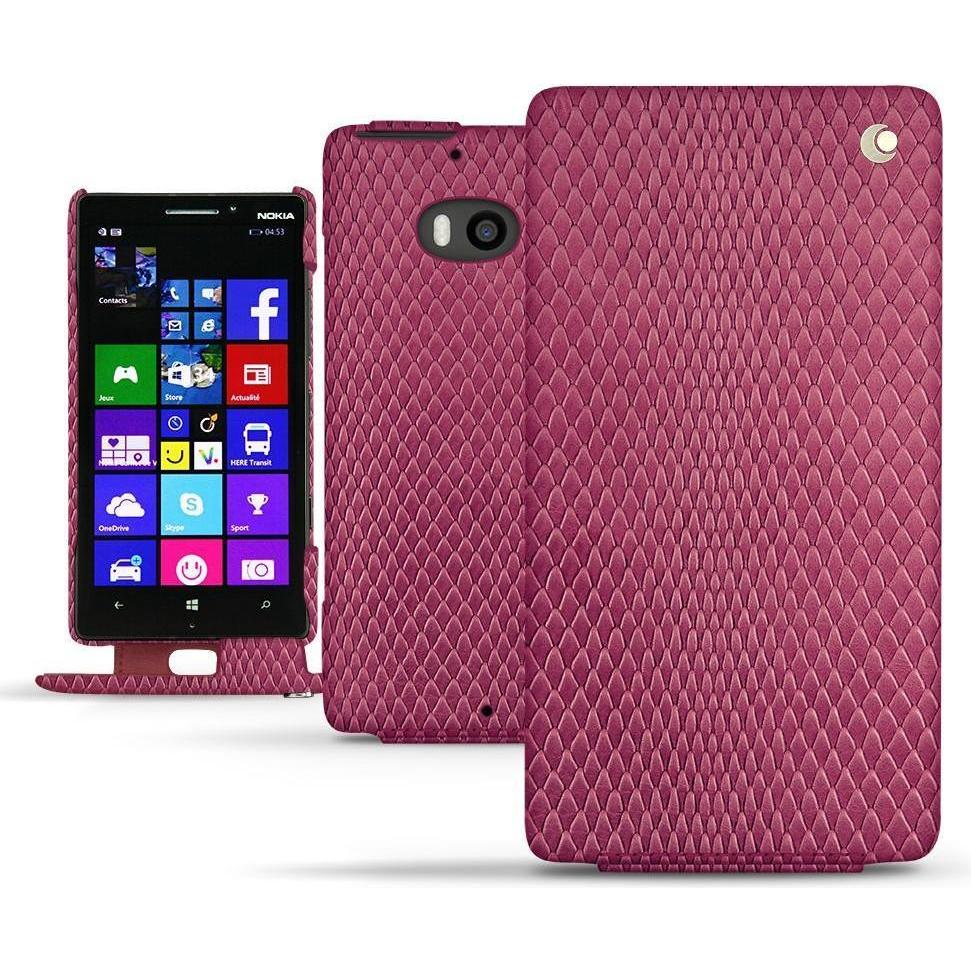 Noreve Lederschutzhülle vertikal (Nokia Lumia 930), Smartphone Hülle, Rosa