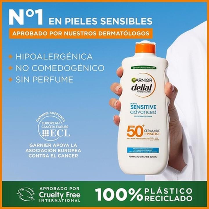 Produktbild Garnier Spf50 plus Sonnenschutzmilch, 1er Pack (1 x 0.4 kg) (Sonnenmilch, SPF 50+, 400 ml, 400 g)