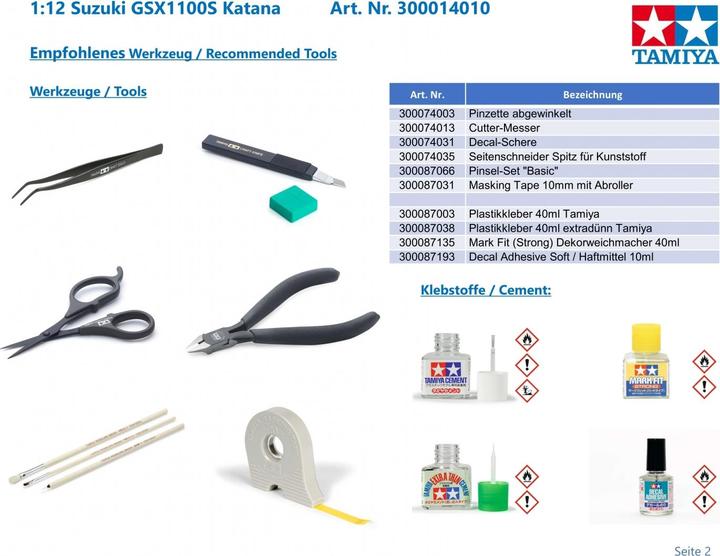 Produktbild Tamiya 1:12 Suzuki GSX1100S Katana
