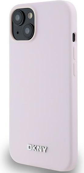 Actual product image DKNY DKHMP14SSMCHLP iPhone 14 / 15 / 13 6.1" różowy/pink hardcase Liquid Silicone Small Metal Logo M (Apple iPhone 13, Apple iPhone 14, Apple iPhone 15)