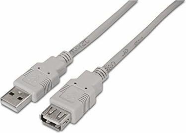 Aisens A101-0013 USB Cable 1.8 m USB 2.0 USB A Beige (1.80 m, USB 2.0)