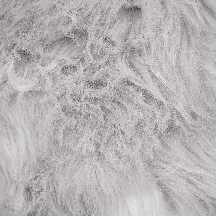 Actual product image Beliani Decorative cushion fur look light grey 42 x 42 cm Set of 2 LUBHA (45 x 45 cm)