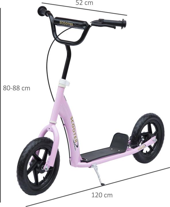 Actual product image Homcom Children's scooter anti-slip tread, metal bike stand for parking