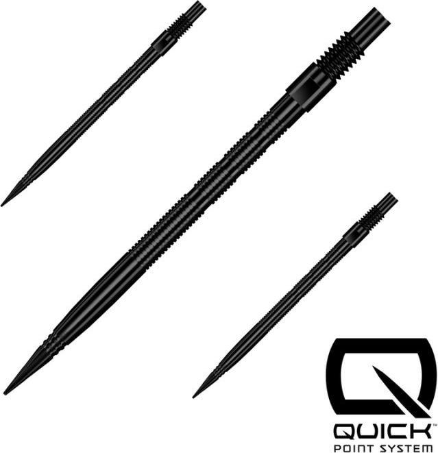 Harrows Quick Point Micro Grip Spitzen Schwarz 26mm