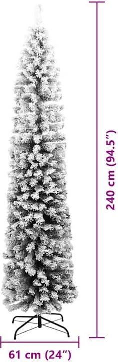 Actual product image vidaXL Slim Christmas tree (240 cm)