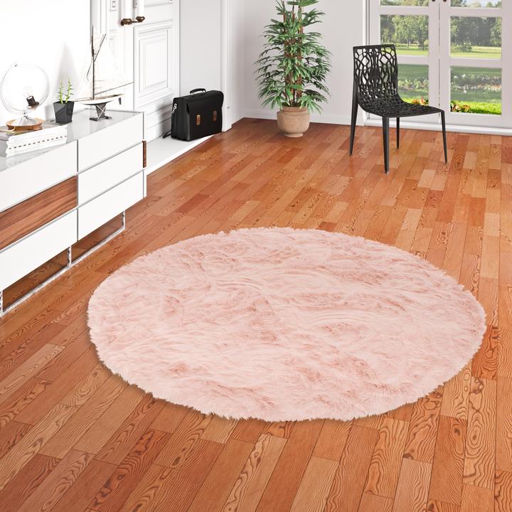 Produktbild Pergamon Luxus Super Soft Fellteppich Aspen Rund Meliert (Ø 160 cm)
