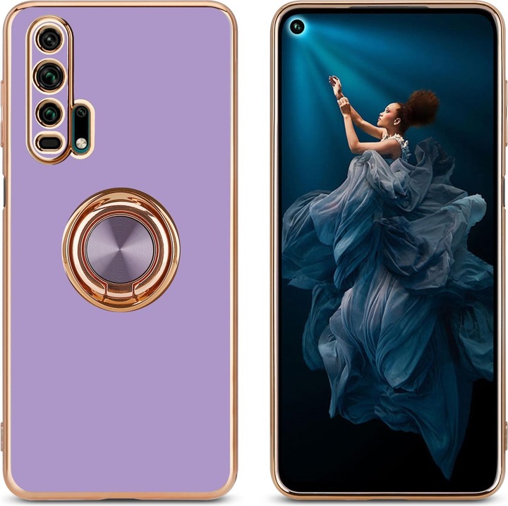 Immagine prodotto Cadorabo Custodia per Honor 20 PRO in TPU con protezione della fotocamera e anello LM089 Style (Honor 20 Pro)