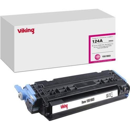 Viking, Toner, Tonerkartusche Kompatibel HP 124A Q6003A Magenta (M)