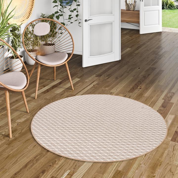 Actual product image Snapstyle Loop Carpet Modern Diamond Round (100 x 100 cm)