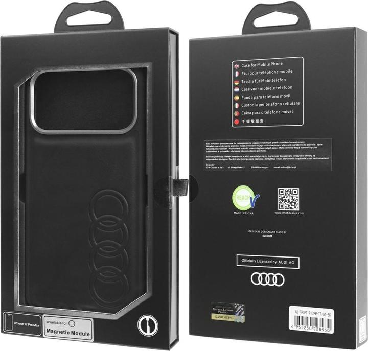 Image du produit Audi Case TT Synthetic Leather MagSafe for iPhone 17 Pro Max black (Apple iPhone 17 Pro Max)