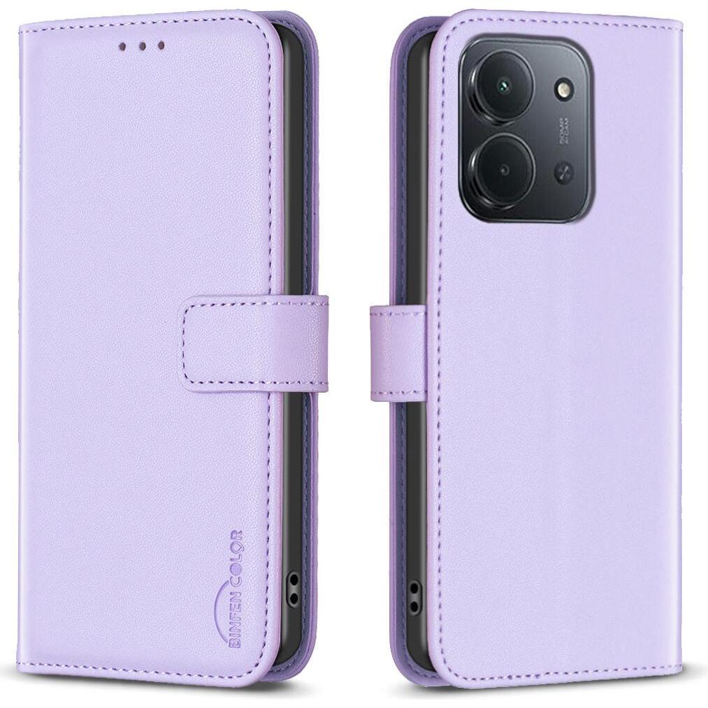 Binfen Color Xiaomi Redmi 15C - BINFEN Leder Etui Hülle mit RFID Blocker (Xiaomi Redmi Note 15), Cover smartphone, Viola