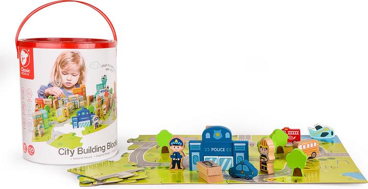 Actual product image Classic World wooden blocks city, 120dlg.