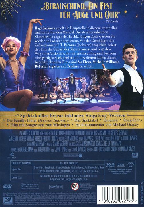 Actual product image Greatest Showman (DVD, 2017, German)