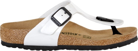 Actual product image Birkenstock GIZEH Kids Birko-Flor Narrow - White Lacquer (30)