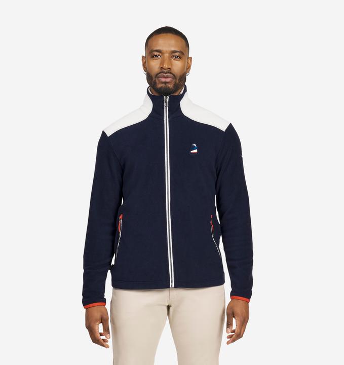 Tribord Fleecejacke Segeln Herren warm 100 marineblau/weiss
