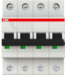 Actual product image ABB S204-C10 Automatic circuit breaker 10A per M compact 4-pole