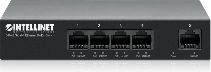 Actual product image Intellinet 5-port Gigabit Ethernet PoE+ switch (5 ports)