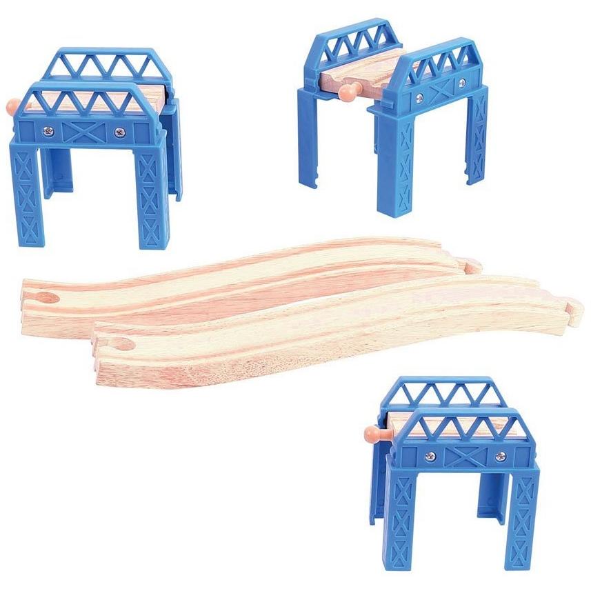Bigjigs Schiene Brücke Holzteile
