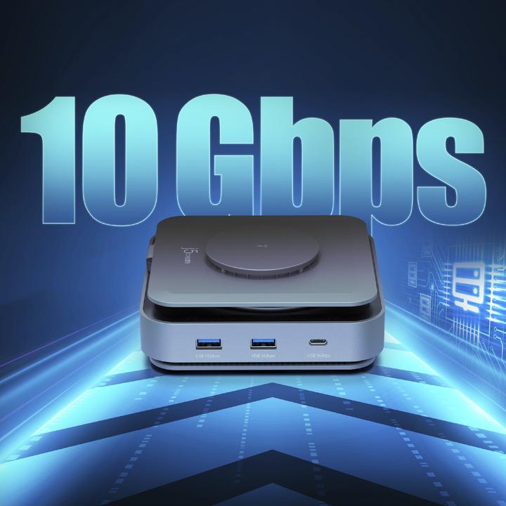 Actual product image j5Create JCD3199P USB-C® Dock Dual 4K HDMI™ with 140W GaN PD3.1 Power Adapter-UK, Black, Wired, USB (USB-C, 3 ports)