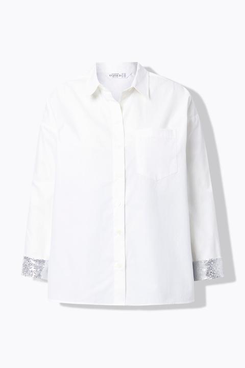 Produktbild Studio Untold Hemdbluse, oversized, Glitter-Manschetten (innen) (54)