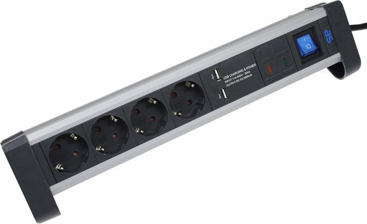 Image du produit As - Schwabe Prises multiples (6 x, CEE 7/3, USB, 1.50 m)