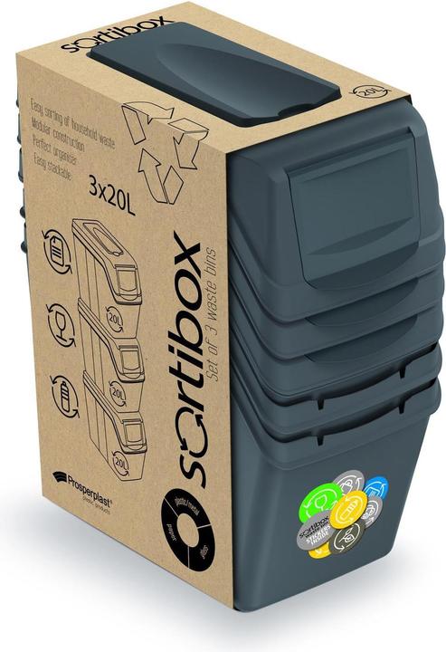 Produktbild Prosperplast Mülleimer-Set 20l SORTIBOX 3-tlg. (3 l)