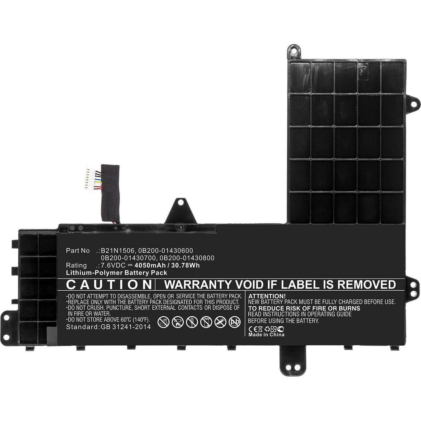 Thumbnail - CoreParts Laptop Battery for Asus (4050 mAh), Notebook Akku, Schwarz