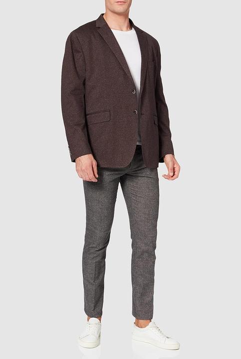 Produktbild Hackett Heren KNIT PTOOTH Jacket, 5CXNAVY/Brown (34)