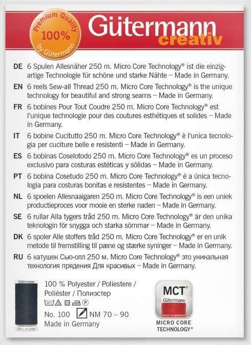 Immagine prodotto Gütermann Set 6x Tutte le cucitrici 250m (250 m)
