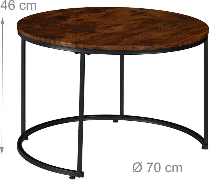 Actual product image Relaxdays 2-piece side table set