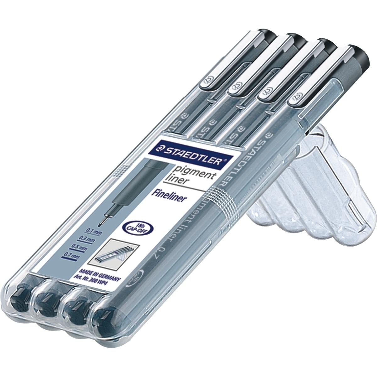 Staedtler, Schreibstifte, Pigmentliner (Transparent, 4 x)