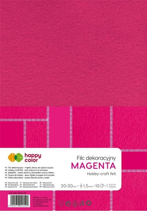 Happy Color Dekofilz Magenta 10 Stück