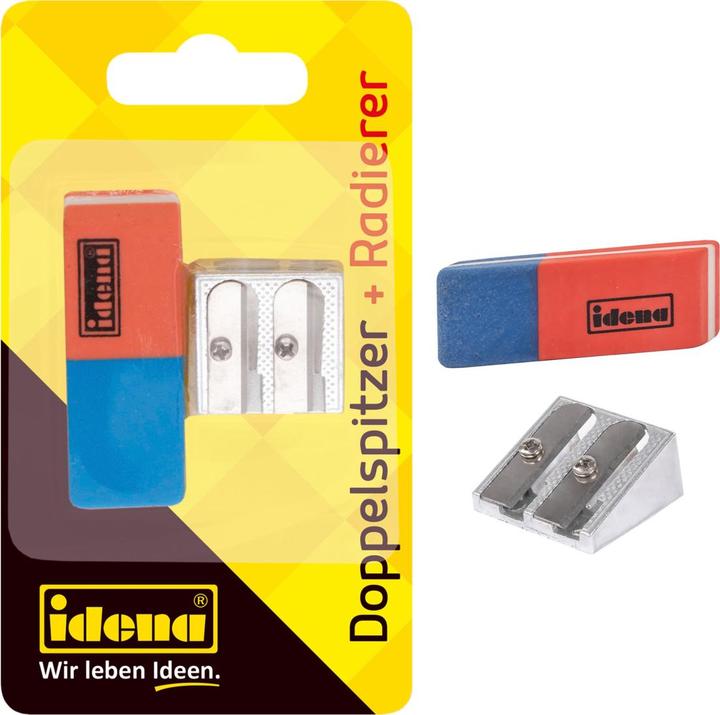 Actual product image Idena Lead/ink eraser and double sharpener