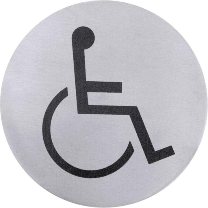 Image du produit Contacto symbole de porte CHAUFFEUR ROULANT, poli satiné, 7,5 cm