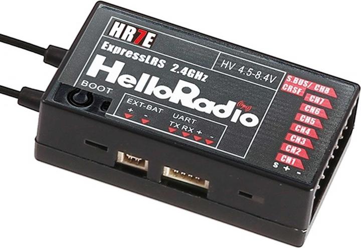 Produktbild HelloRadio HR7E ELRS 2,4GHz Empfänger - 8 Kanäle schwarz