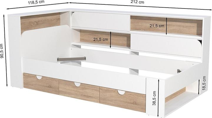 Produktbild Vente-unique Tamadu (90 x 190 cm)