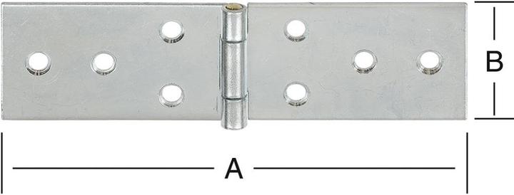 Produktbild Vormann Gerolltes, breites Tischband Höhe 37 mm B.offen160 mm Stärke 1,7 mm Stahl blau verzinkt