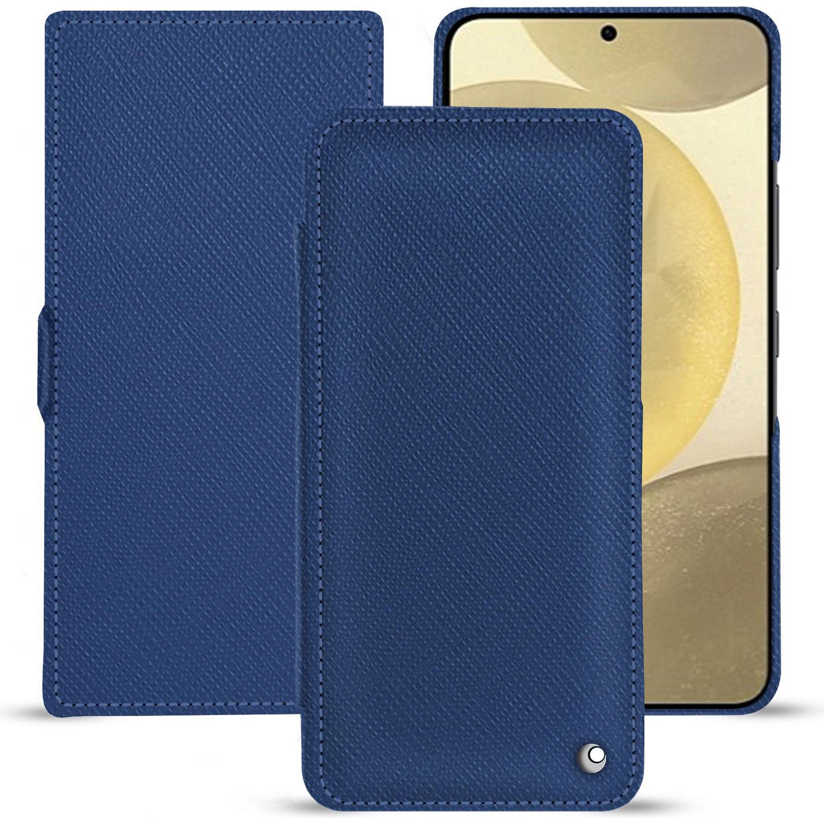 Noreve Lederschutzhülle horizontal (Samsung Galaxy S24+), Smartphone Hülle, Blau