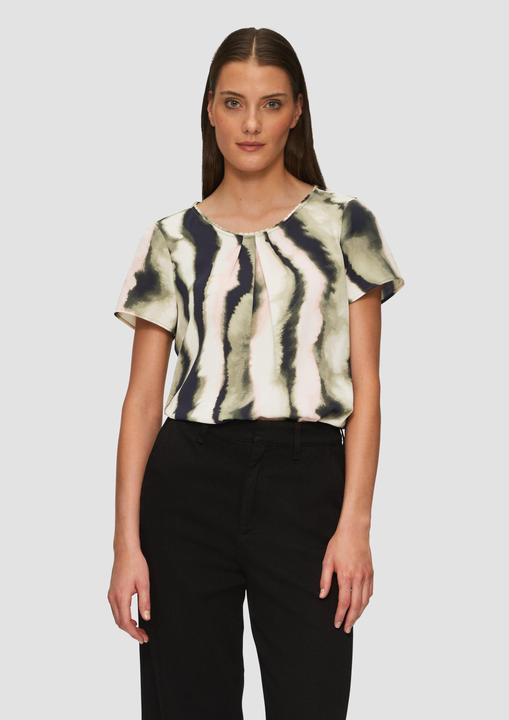 Immagine prodotto s.Oliver Bluse Kurzarmbluse aus Crêpe mit Schmuckkante (42)