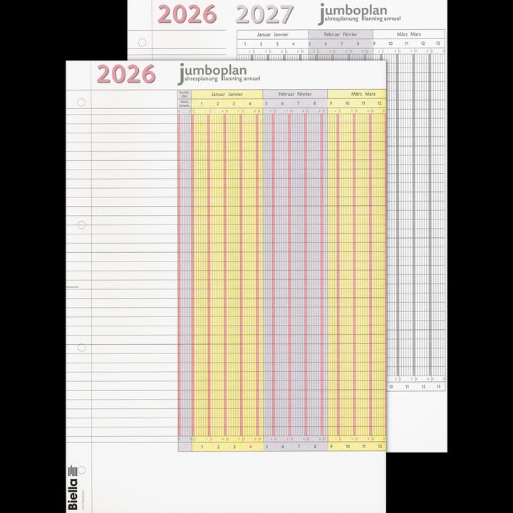 Biella Jumboplan (64.5 x 30 cm, Harter Einband, Deutsch, Englisch, Italienisch, Französisch)