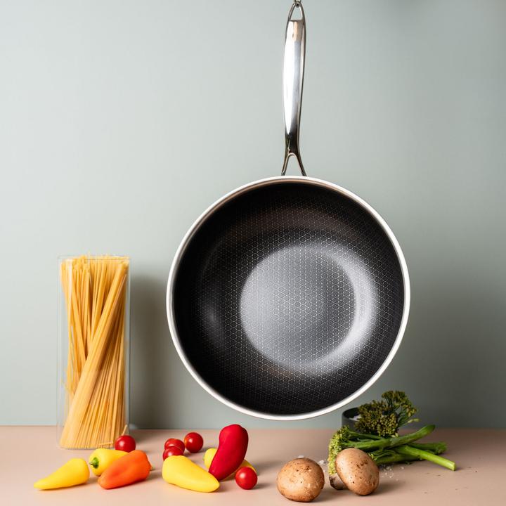 Immagine prodotto Gladkokken - Hybrid Wok - 28 cm (28 cm, Wok, Acciaio inossidabile)