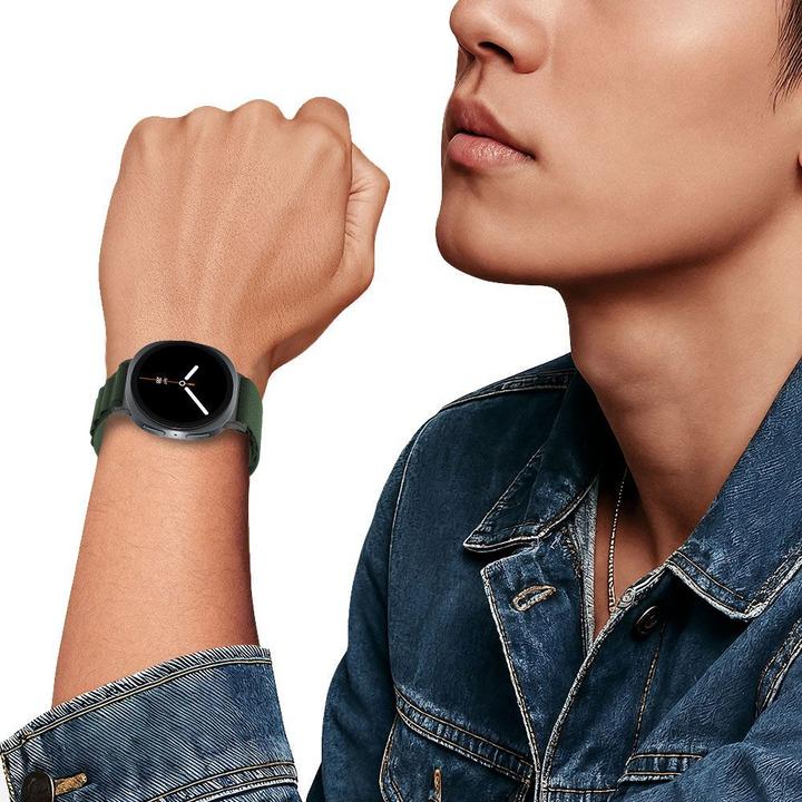 Produktbild Tech-Protect Nylon Stripe Strap Samsung Galaxy Watch 8 / 8 Classic - Green (Nylon)