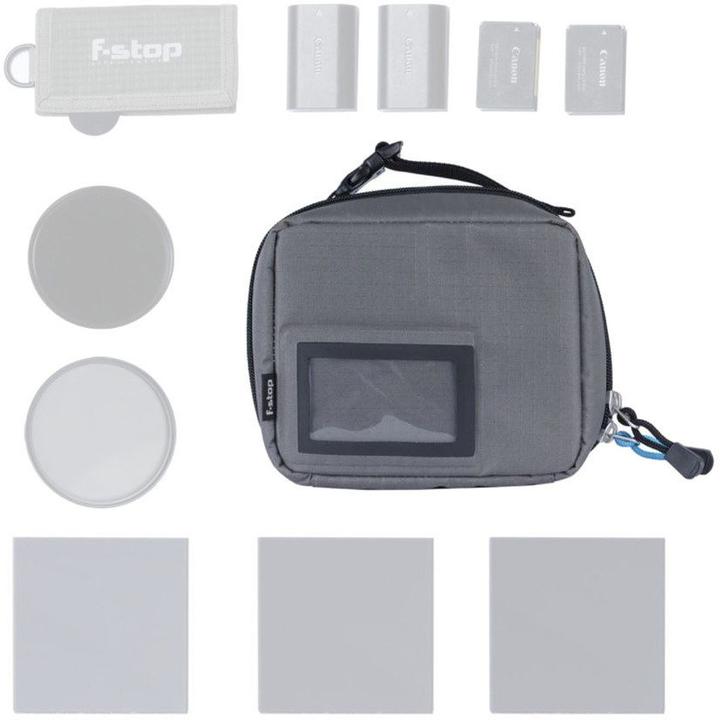 Actual product image F-Stop Filter Case (Grey) Black Zipper