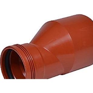 Wavin, Pompa da giardino, 160x110 mm riduzione Wafix PP rød